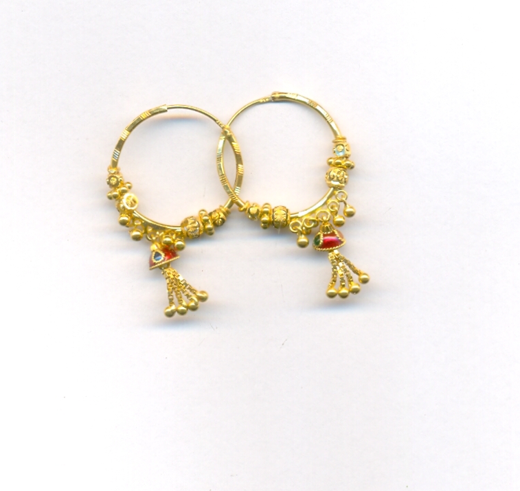 GOLD EARRING PLAIN FANCY