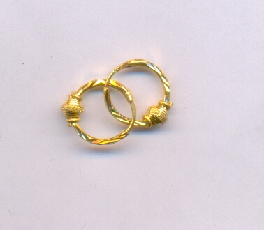 GOLD EARRING PLAIN FANCY