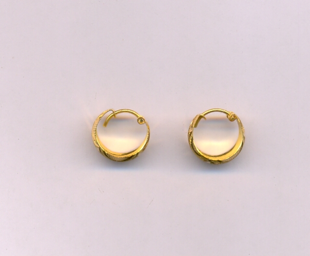 GOLD EARRING PLAIN FANCY
