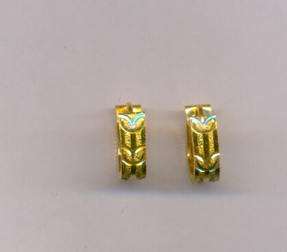 GOLD EARRING PLAIN FANCY