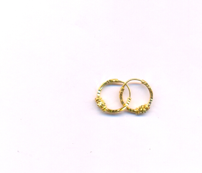 GOLD EARRING PLAIN FANCY