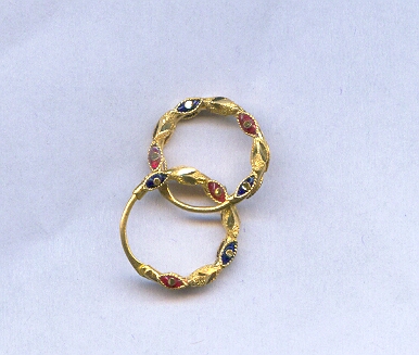 GOLD EARRING PLAIN FANCY