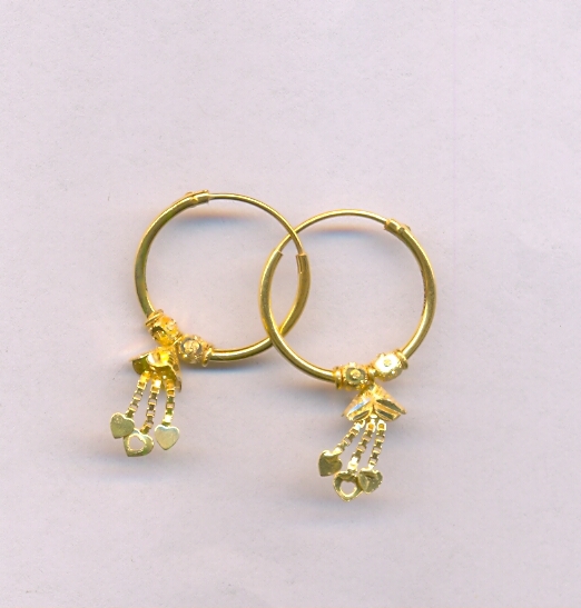 GOLD EARRING PLAIN FANCY