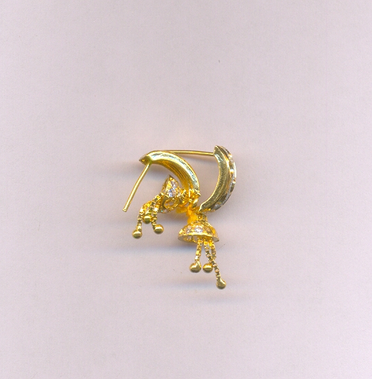 GOLD EARRING PLAIN FANCY