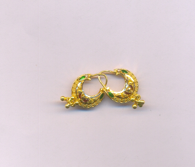 GOLD EARRING PLAIN FANCY