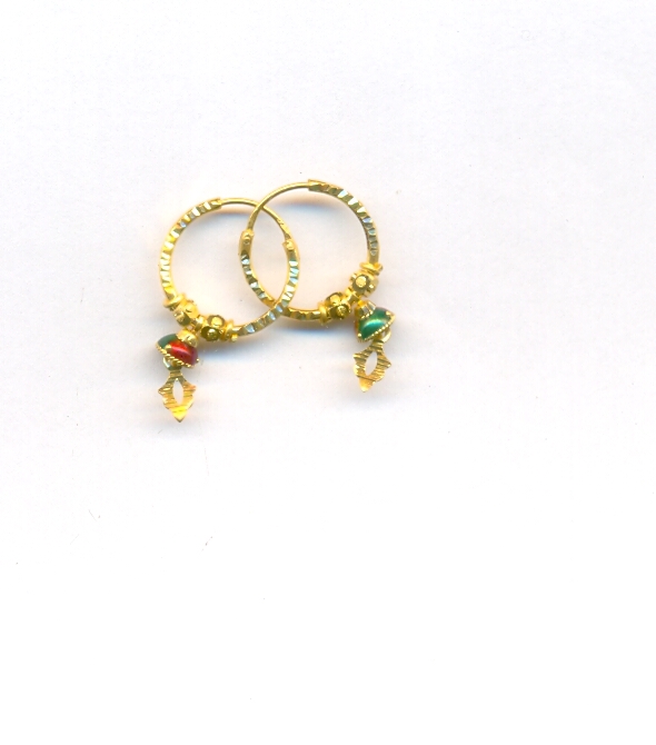 GOLD EARRING PLAIN FANCY