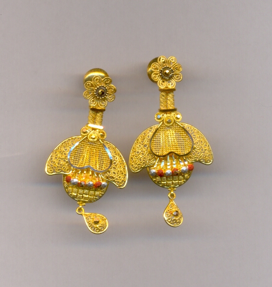 GOLD EARRING PLAIN FANCY
