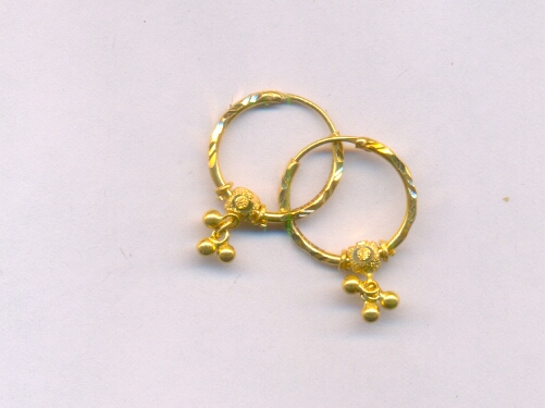 GOLD EARRING PLAIN FANCY