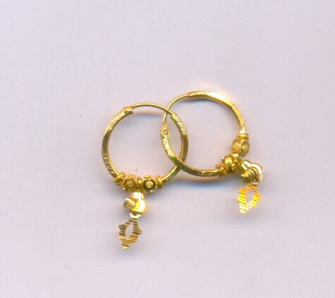 GOLD EARRING PLAIN FANCY