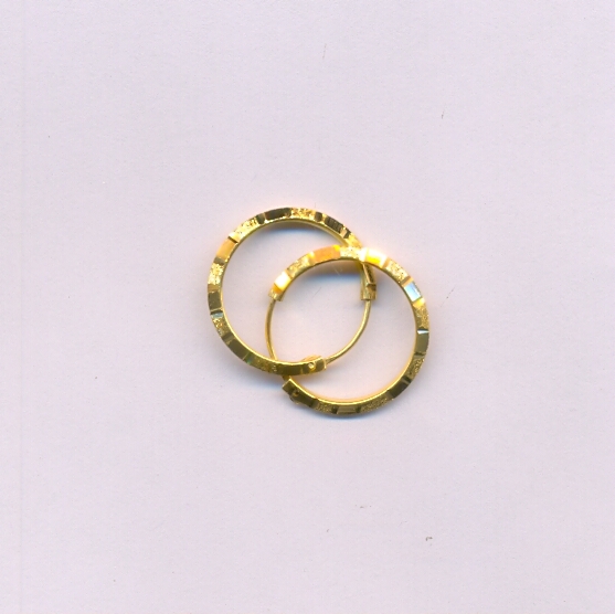 GOLD EARRING PLAIN FANCY