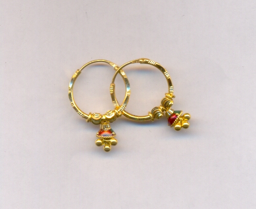 GOLD EARRING PLAIN FANCY
