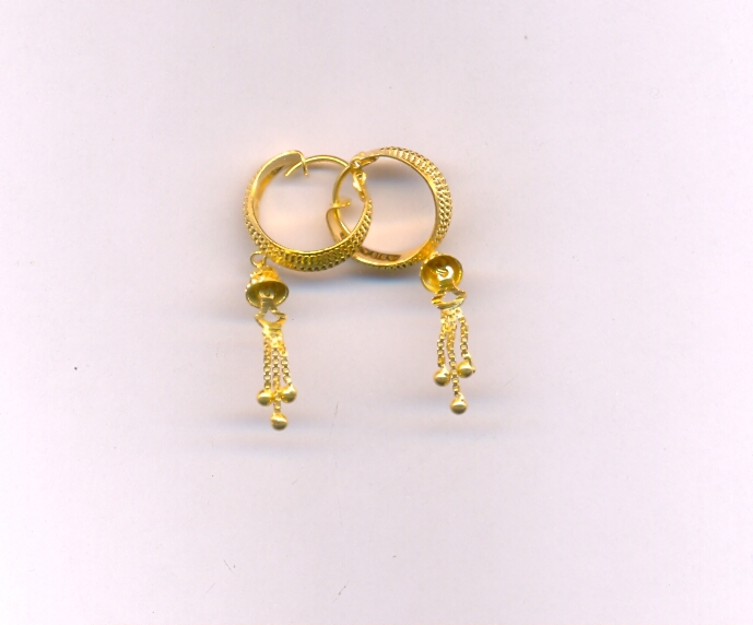 GOLD EARRING PLAIN FANCY