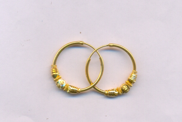 GOLD EARRING PLAIN FANCY