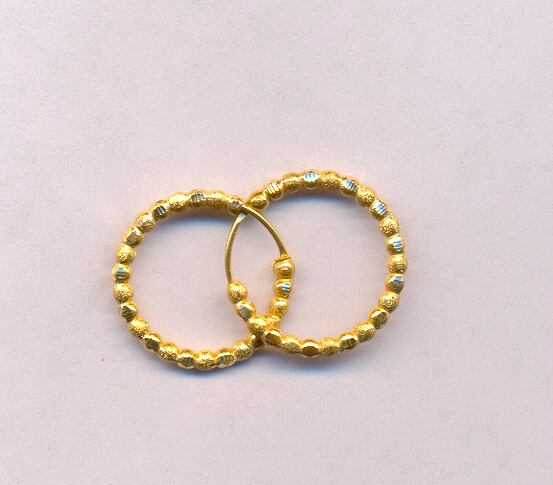 GOLD EARRING PLAIN FANCY