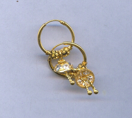 GOLD EARRING PLAIN FANCY