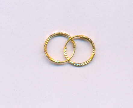 GOLD EARRING PLAIN FANCY