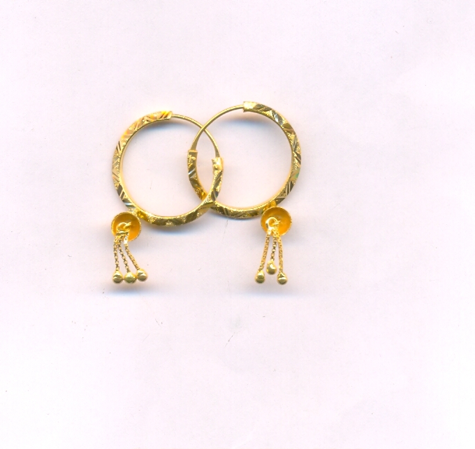 GOLD EARRING PLAIN FANCY