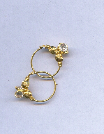 GOLD EARRING PLAIN FANCY