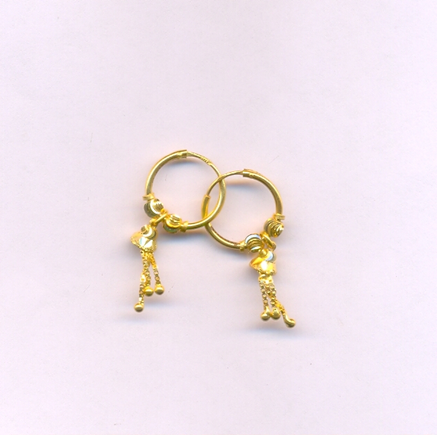 GOLD EARRING PLAIN FANCY