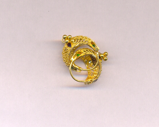 GOLD EARRING PLAIN FANCY