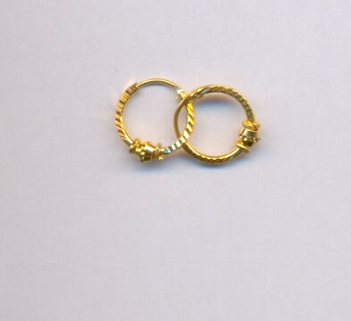 GOLD EARRING PLAIN FANCY