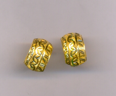 GOLD EARRING PLAIN FANCY