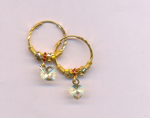 GOLD EARRING PLAIN FANCY