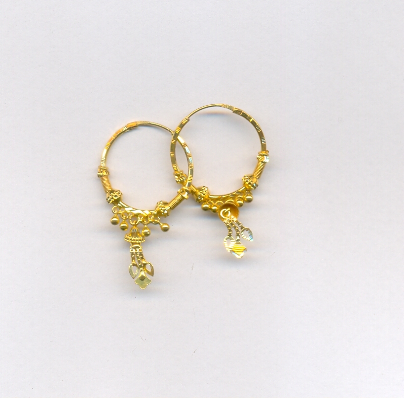 GOLD EARRING PLAIN FANCY
