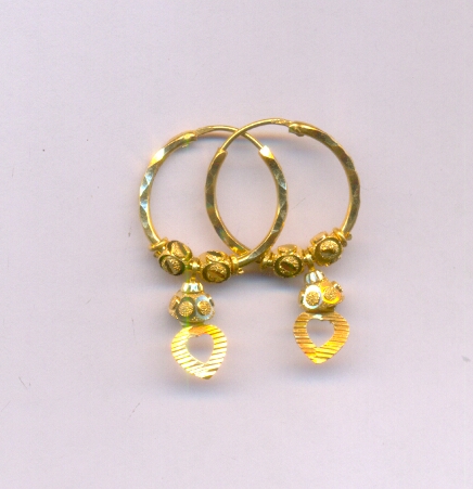 GOLD EARRING PLAIN FANCY