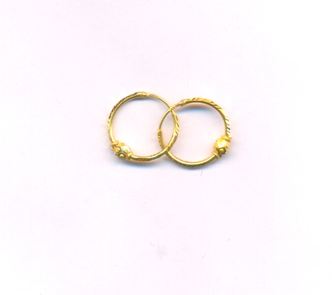 GOLD EARRING PLAIN FANCY