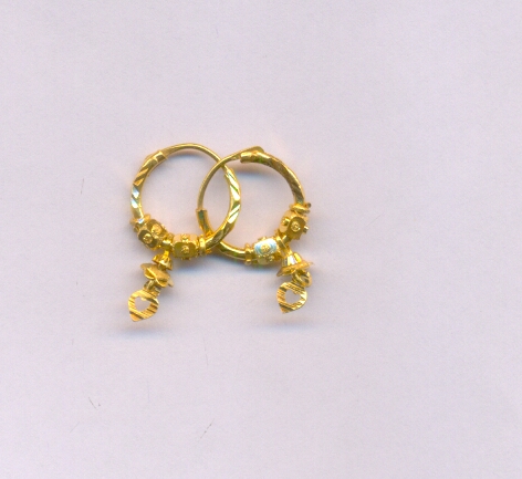 GOLD EARRING PLAIN FANCY
