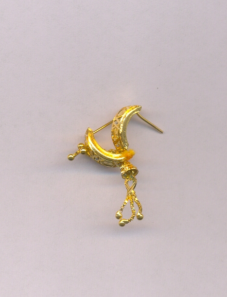 GOLD EARRING PLAIN FANCY