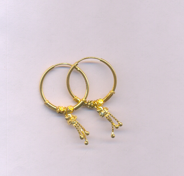 GOLD EARRING PLAIN FANCY