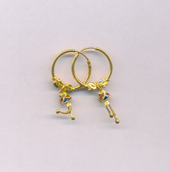 GOLD EARRING PLAIN FANCY