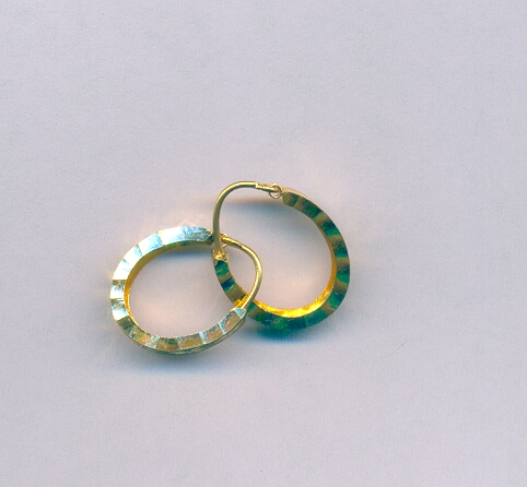GOLD EARRING PLAIN FANCY