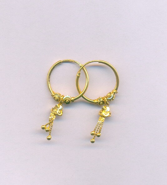 GOLD EARRING PLAIN FANCY