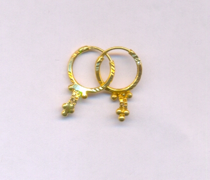 GOLD EARRING PLAIN FANCY