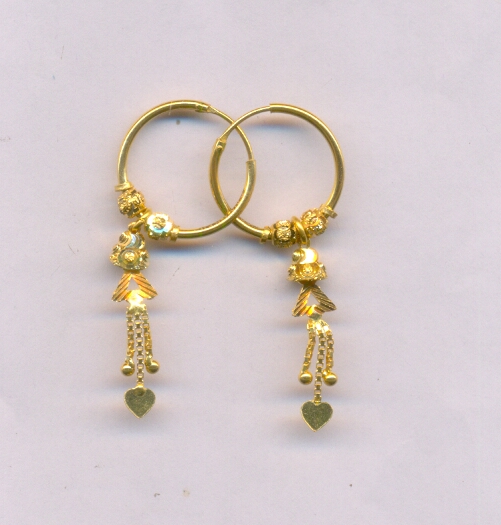 GOLD EARRING PLAIN FANCY