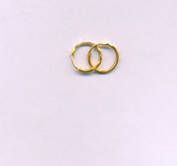 GOLD EARRING PLAIN FANCY