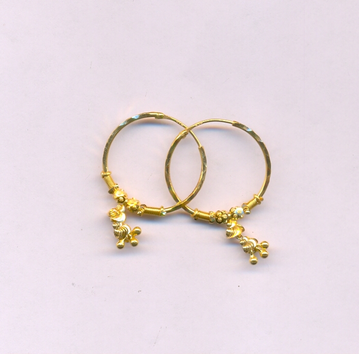 GOLD EARRING PLAIN FANCY