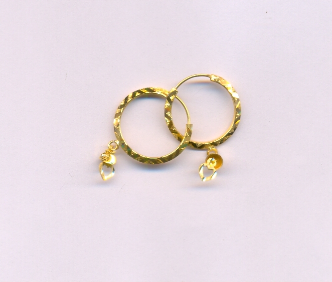 GOLD EARRING PLAIN FANCY