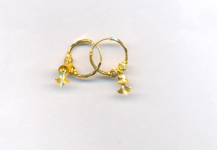 GOLD EARRING PLAIN FANCY