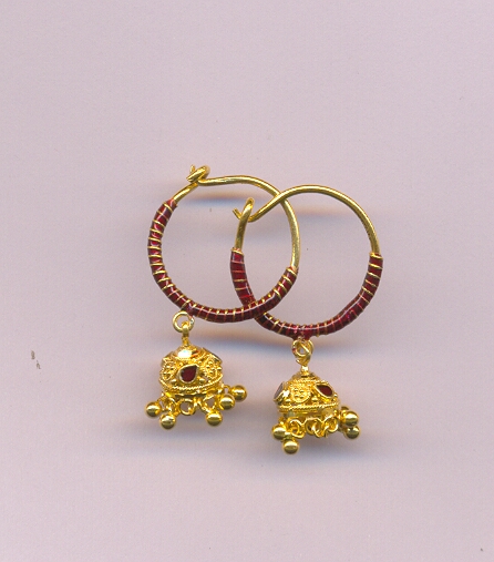 GOLD EARRING PLAIN FANCY