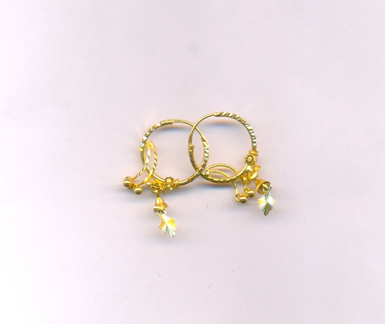 GOLD EARRING PLAIN FANCY