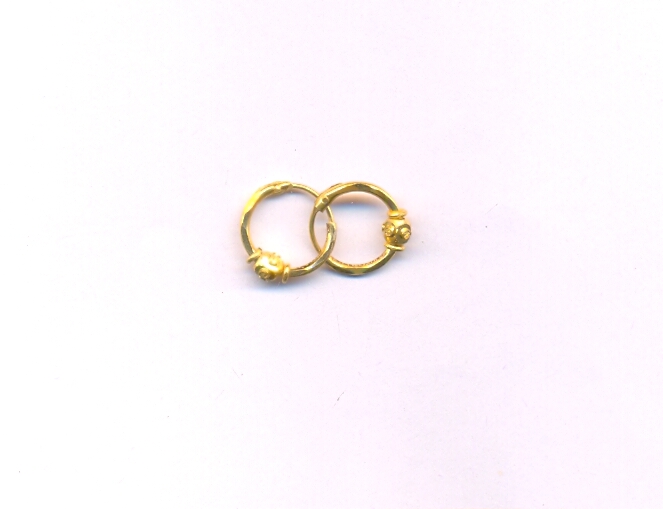 GOLD EARRING PLAIN FANCY