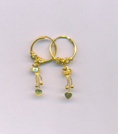 GOLD EARRING PLAIN FANCY