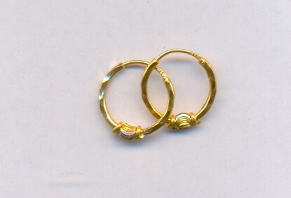 GOLD EARRING PLAIN FANCY