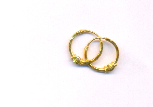 GOLD EARRING PLAIN FANCY