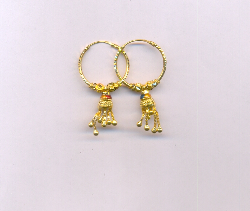 GOLD EARRING PLAIN FANCY