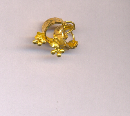 GOLD EARRING PLAIN FANCY